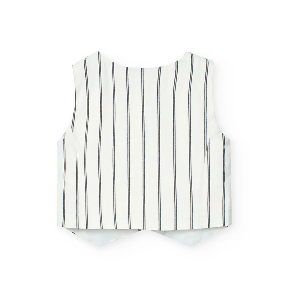 Boboli Striped Vest, Navy bicolor list, 16Y Boboli Striped Vest, Navy bicolor list, 16Y