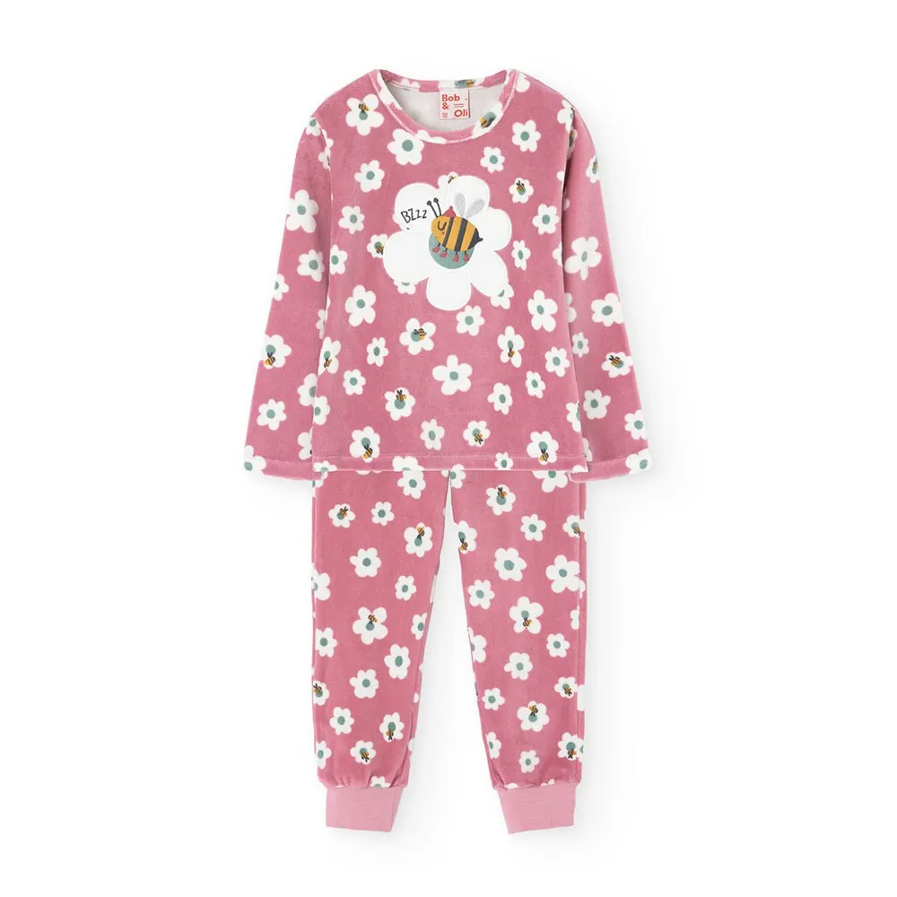 Boboli Velour Pyjamas Med Lange Ermer Boboli Velour Pyjamas Med Lange Ermer