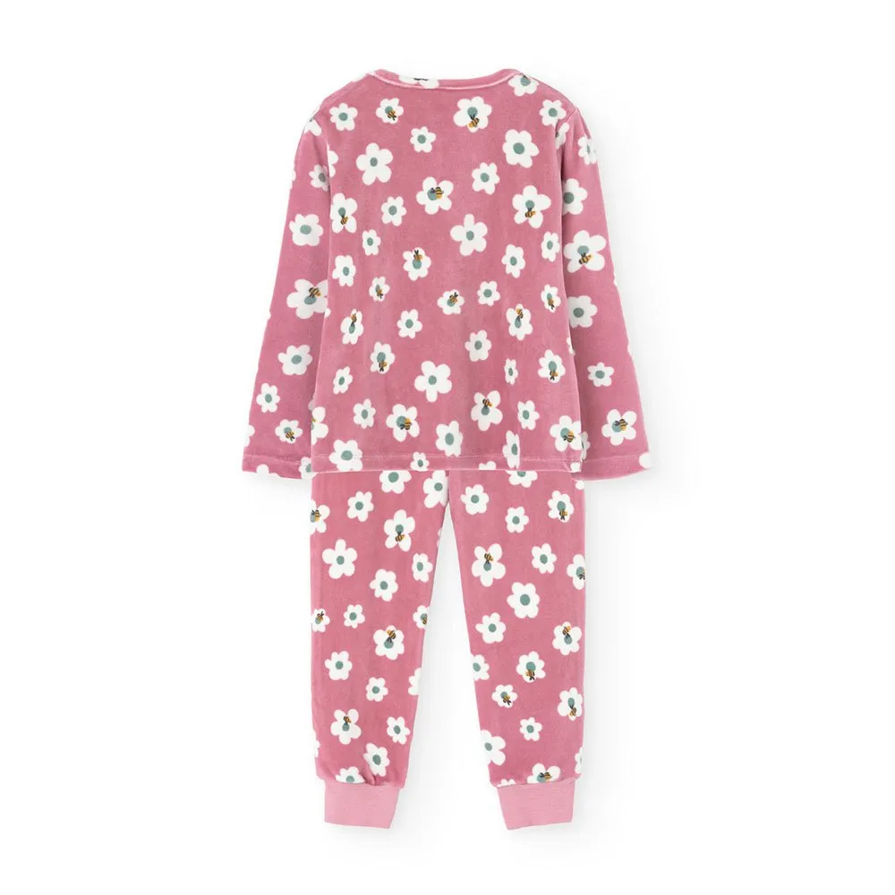Boboli Velour Pyjamas Med Lange Ermer Boboli Velour Pyjamas Med Lange Ermer