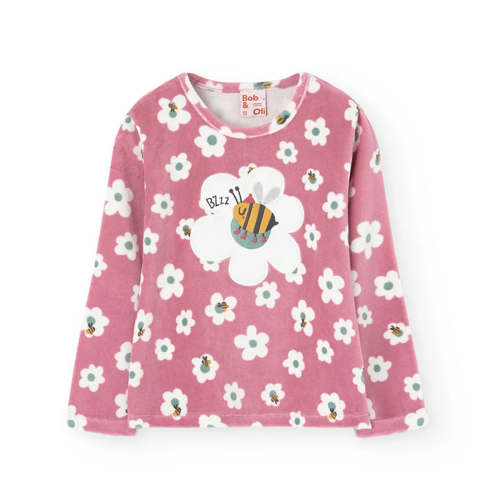 Boboli Velour Pyjamas Med Lange Ermer Boboli Velour Pyjamas Med Lange Ermer