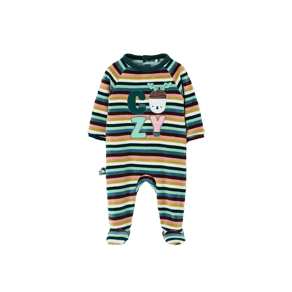 Boboli Velour Striped Sparkedress Boboli Velour Striped Sparkedress