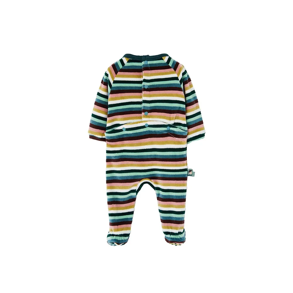 Boboli Velour Striped Sparkedress Boboli Velour Striped Sparkedress