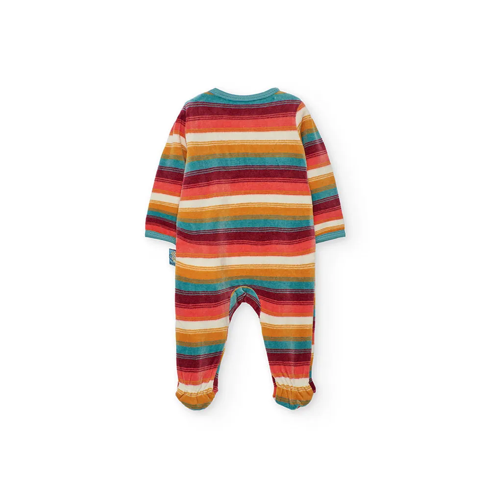 Boboli Velour Striped Sparkedress Boboli Velour Striped Sparkedress