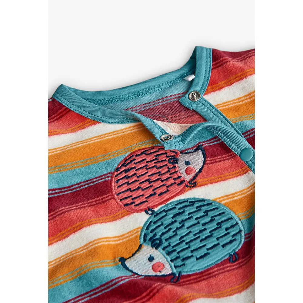 Boboli Velour Striped Sparkedress Boboli Velour Striped Sparkedress