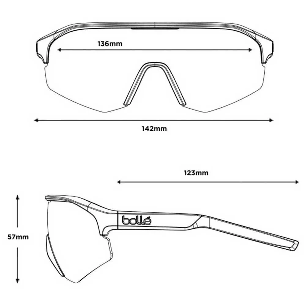 Bollé Lightshifter Polariserte Solbriller, Matte titanium, Ultraviolet Polarized/CAT3