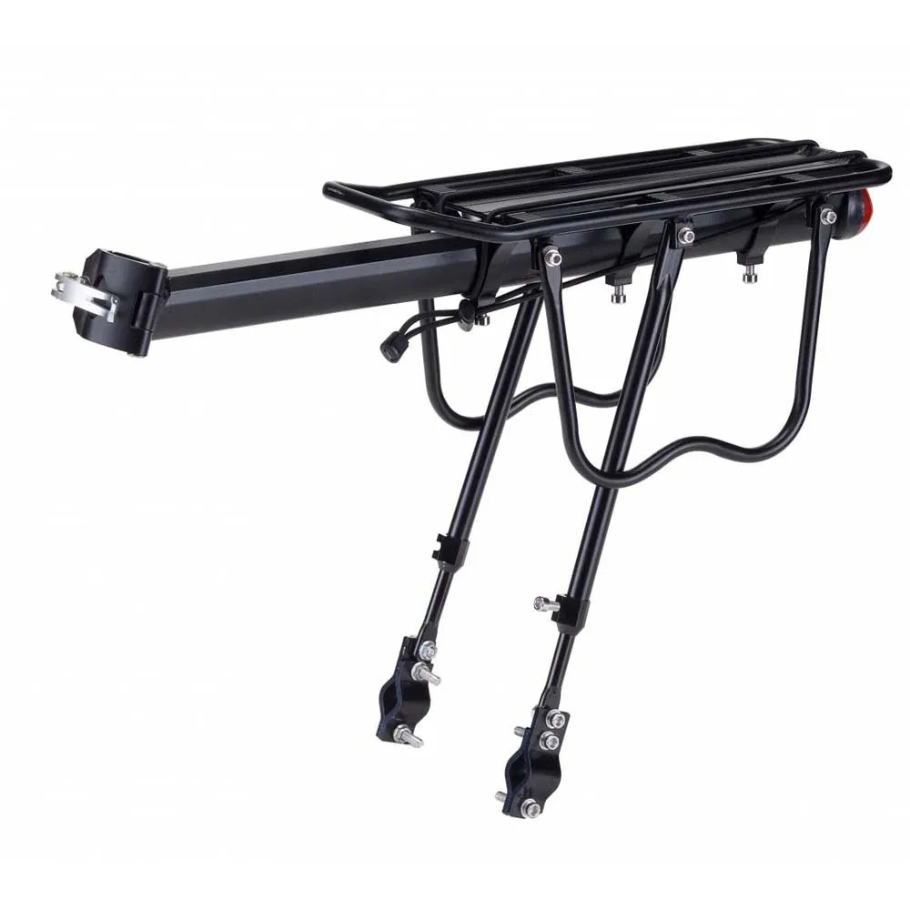 Bonin Adjustable Bagasjebærer Refurbished, Black, 12"