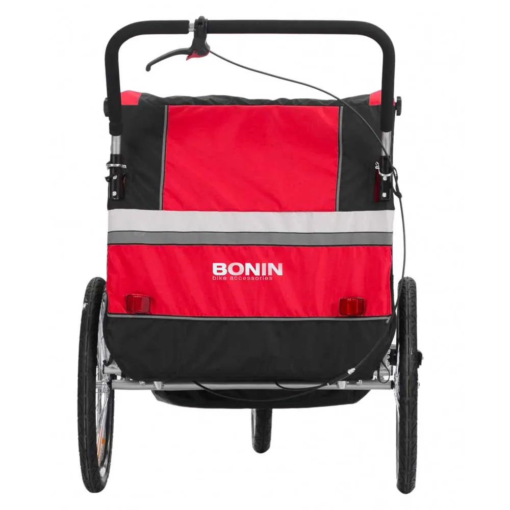 Bonin Ncab Dlx Sykkelvogn, Red / grey / black, Max 40kg