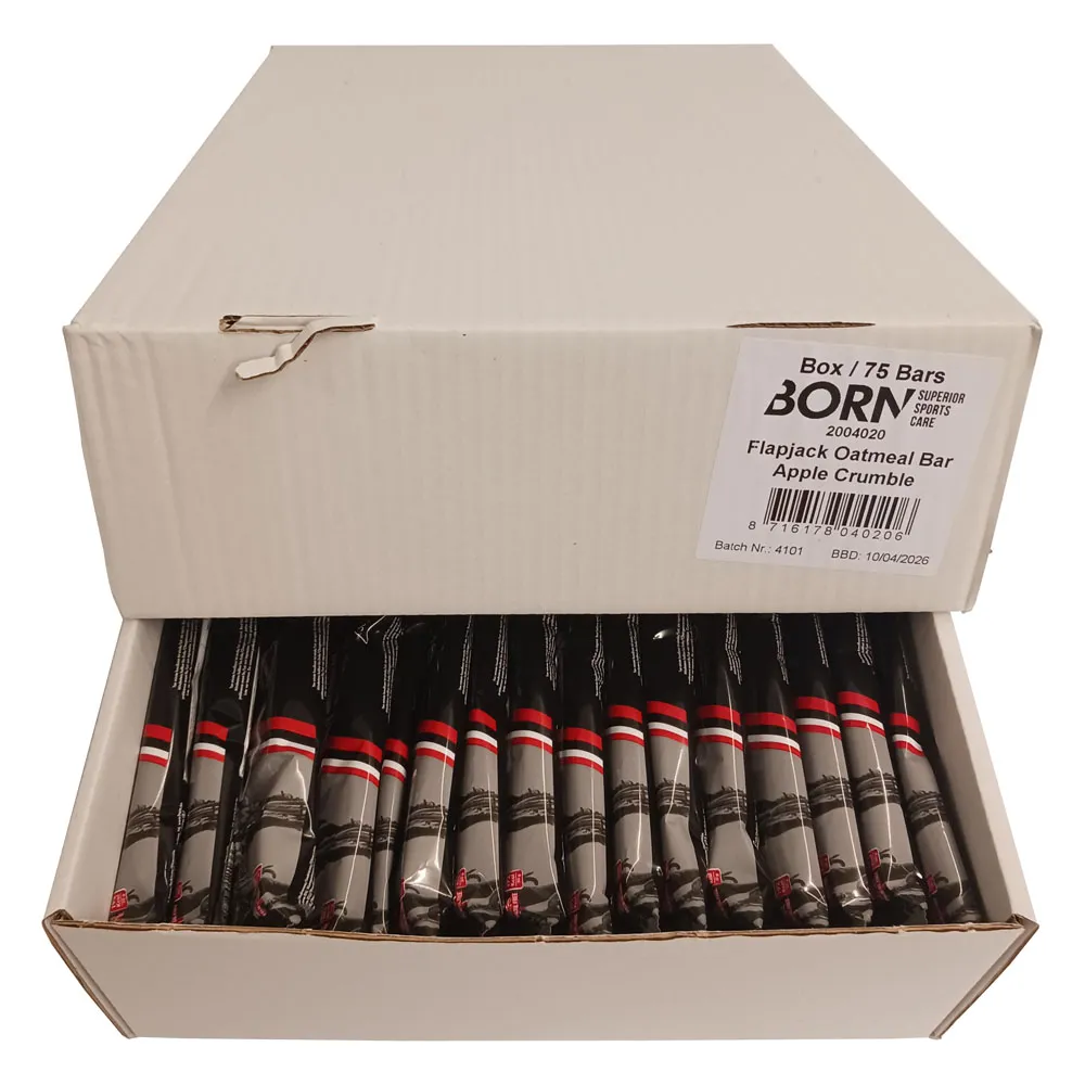 BORN Energibar Boks Eplesmuldring 50g 75 Enheter, Black, One Size BORN Energibar Boks Eplesmuldring 50g 75 Enheter, Black, One Size