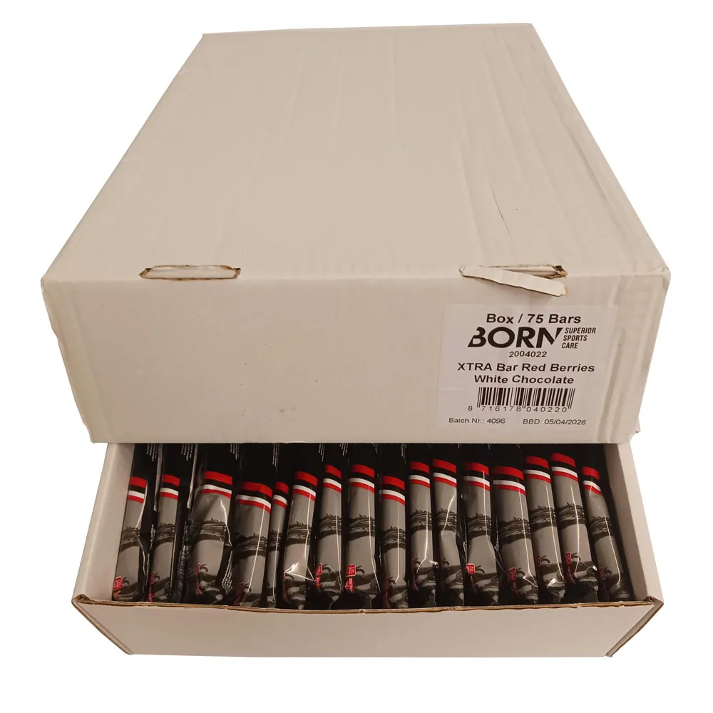 BORN Energibar Boks Røde Frukter 50g 75 Enheter, Black, One Size BORN Energibar Boks Røde Frukter 50g 75 Enheter, Black, One Size