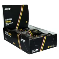 BORN Xtra Energibar Boks Banan Og Hvit Sjokolade 50g 15 Enheter