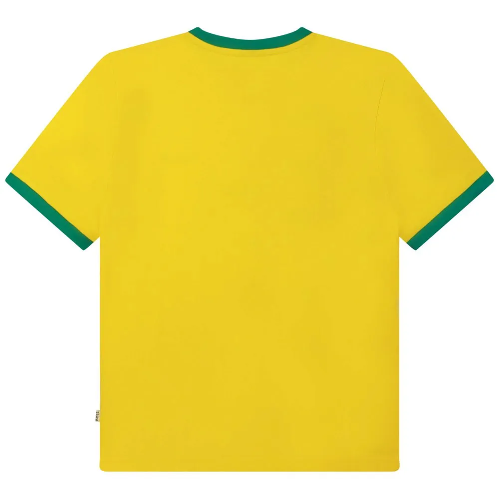 Boss J25m08 Kortarmet T-skjorte, Yellow, 4Y Boss J25m08 Kortarmet T-skjorte, Yellow, 4Y