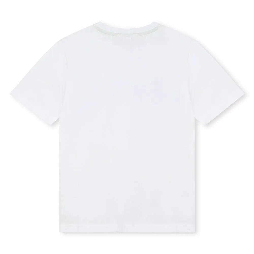 Boss J50771 Kortarmet T-skjorte, White, 6Y
