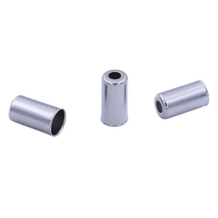 BRAKCO 4.3 Mm Brass Girvaier Endehylse Sykkel 200 Enheter, Silver, One Size