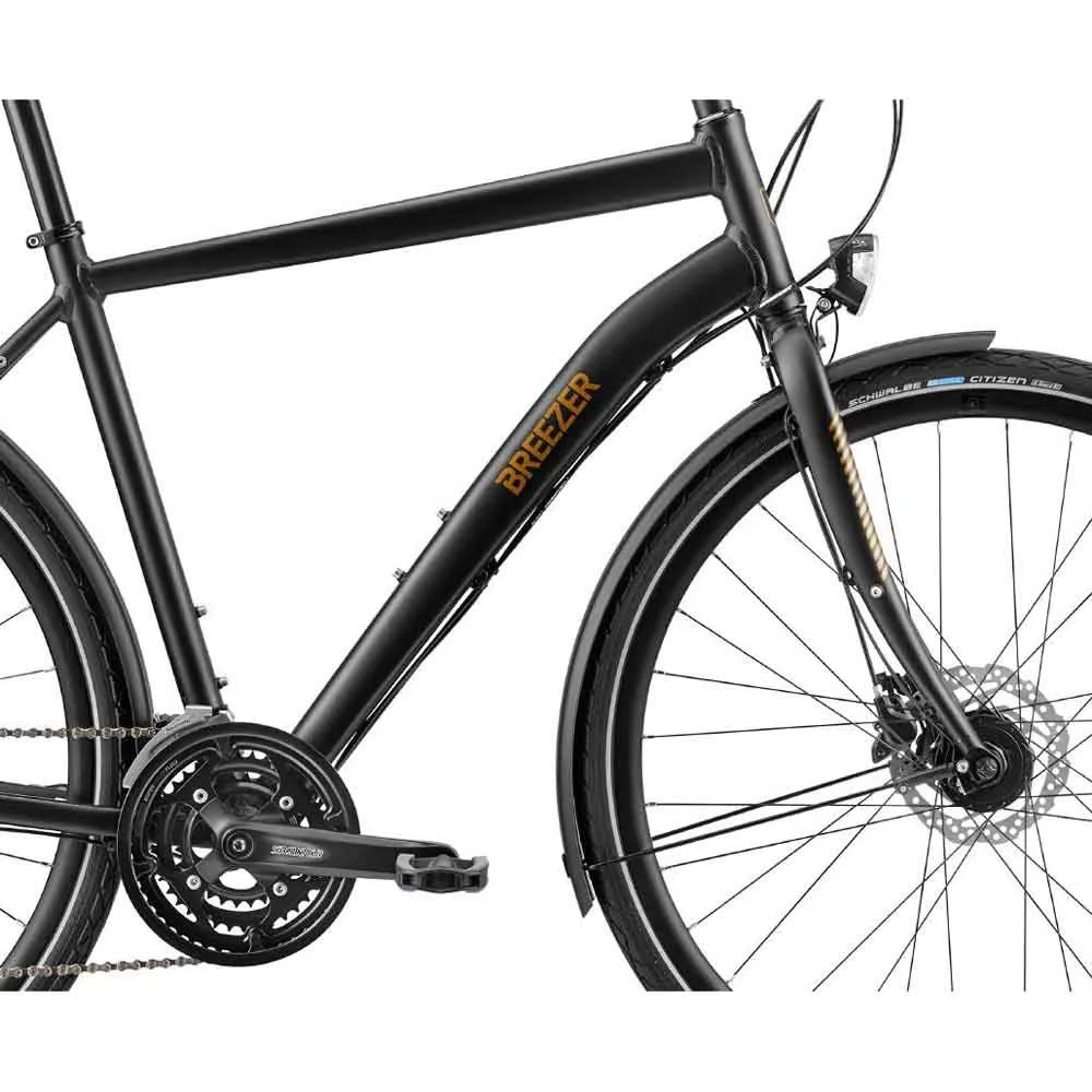 Breezer Liberty R2.3+ Altus 2022 Sykkel, Satin black / gold, M, Hybridsykkel