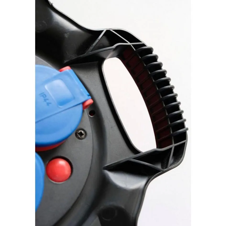 Brennenstuhl Reel-x-gum 3 Outlets 10 M Kabeltrommel, Black, One Size