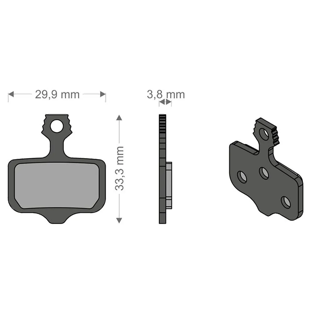 Brenta Ciclo Elixir 9/7/cr/xx/t/tl Avid/sram Sinterbremseklosser, Black / silver, One Size