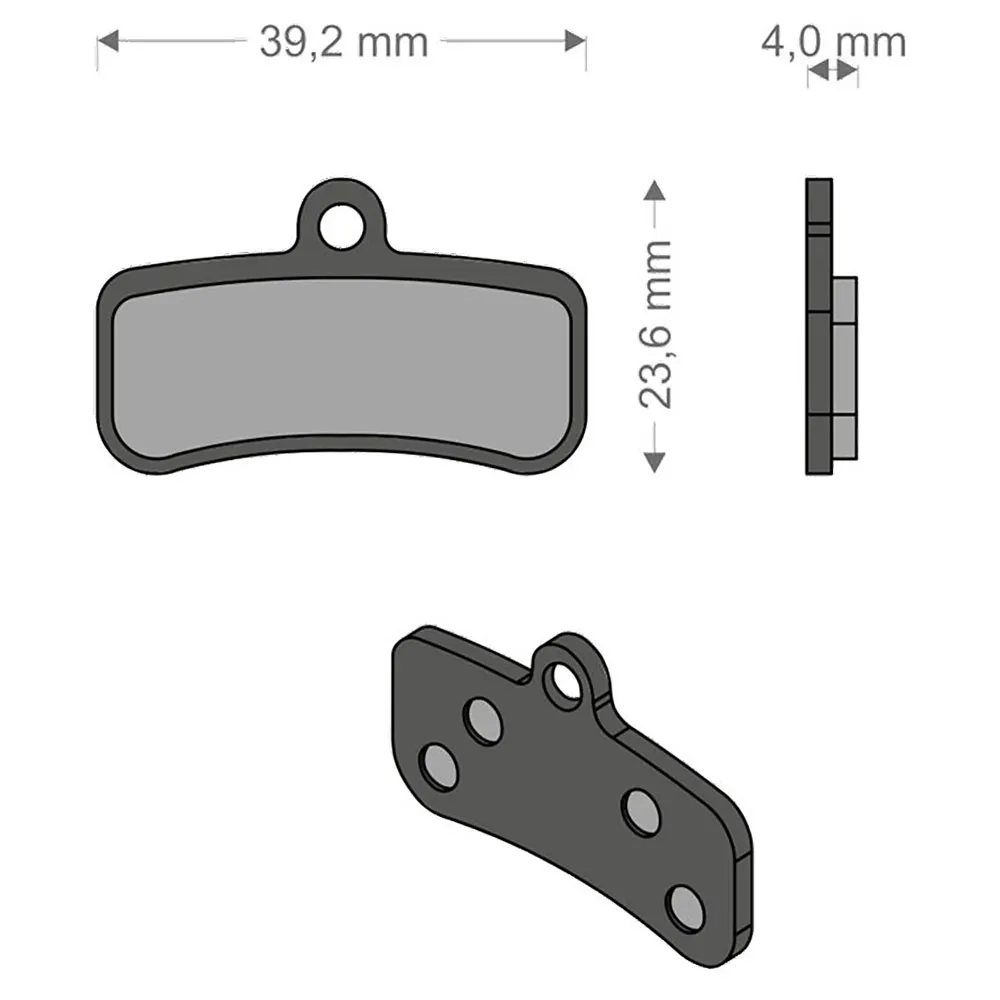 Brenta Ciclo Xtr/quadien Shimano/trp/tektro Sinterbremseklosser, Black / silver, One Size