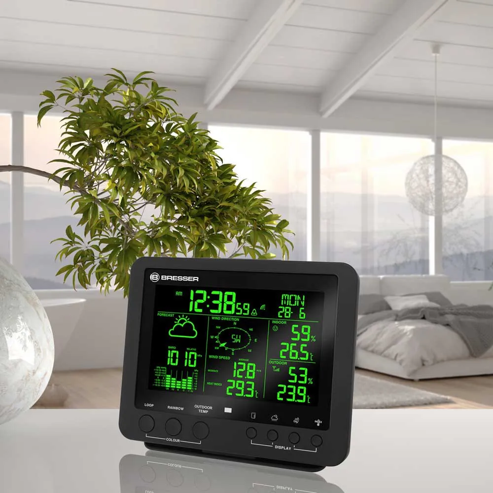 Bresser 7002520 Værstasjonsdisplay, Black, One Size