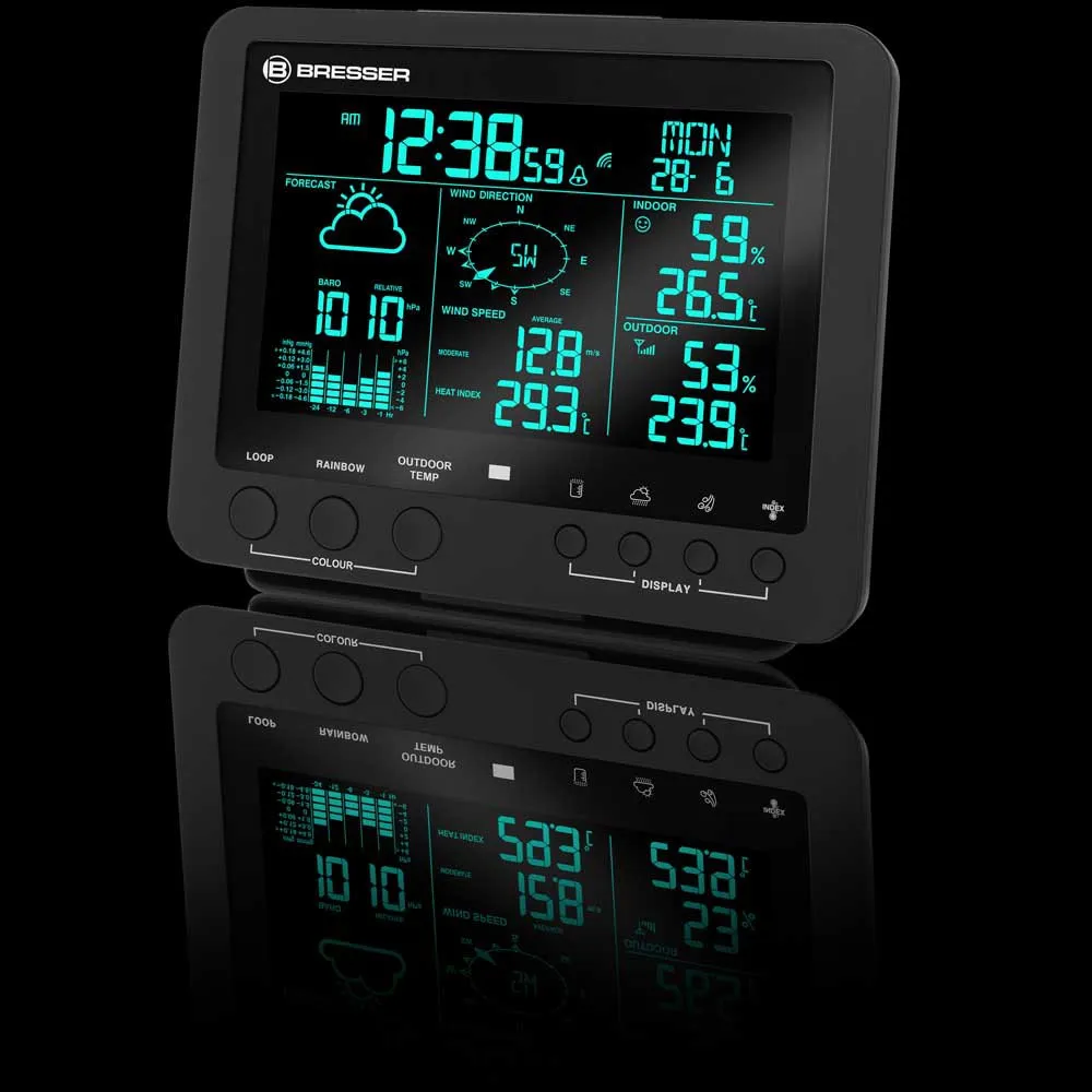 Bresser 7002520 Værstasjonsdisplay, Black, One Size