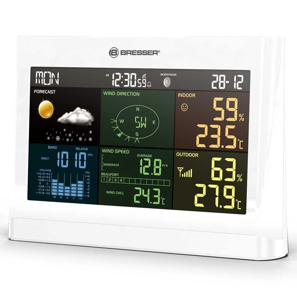 Bresser 7002550gye000 Værstasjon, White, One Size, EU Plug 220V Bresser 7002550gye000 Værstasjon, White, One Size, EU Plug 220V