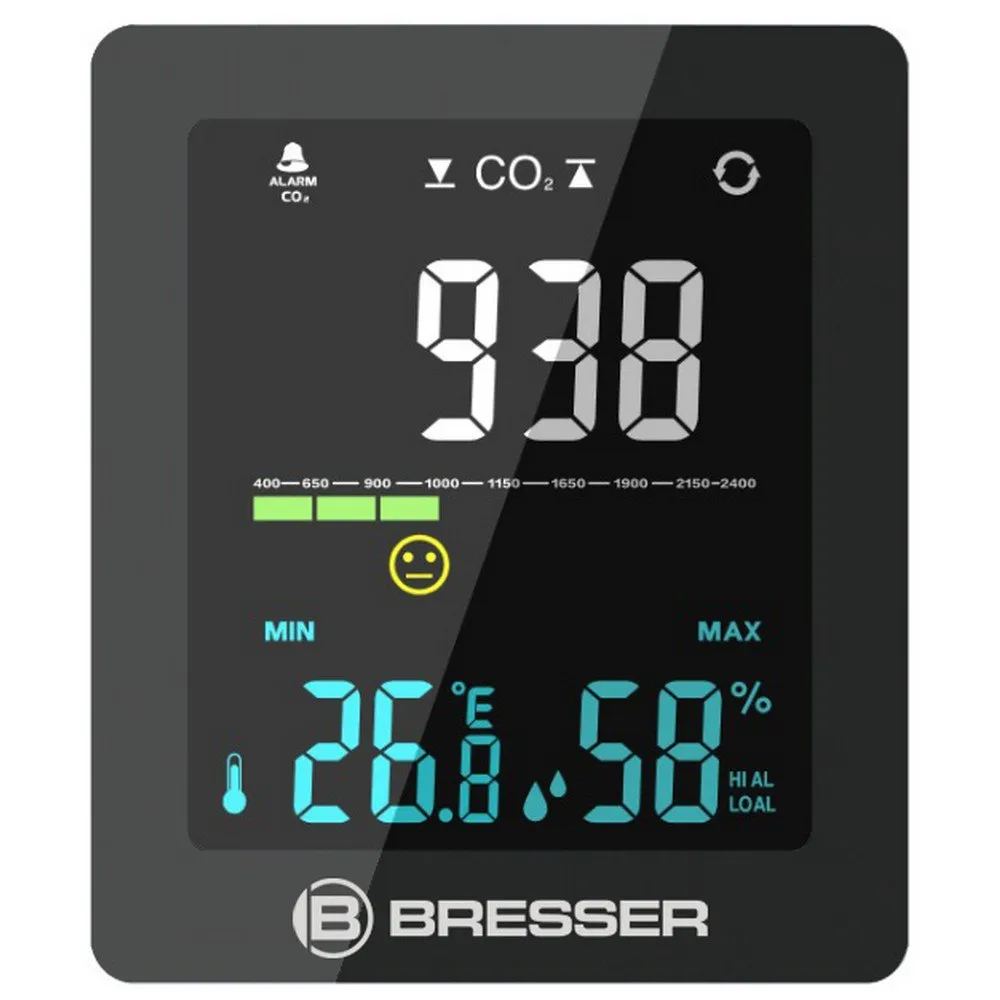 Bresser 7004020 Cm3000 Co2-måler, Black, One Size Bresser 7004020 Cm3000 Co2-måler, Black, One Size