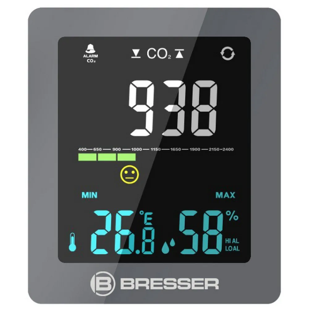 Bresser 7004020qt5000 Co2-måler, Grey, One Size Bresser 7004020qt5000 Co2-måler, Grey, One Size