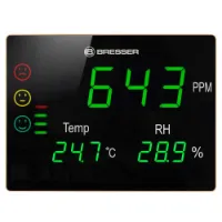 Bresser Co2-måler Smilende Trafikklys Ekstra Stor Led-skjerm Bresser Co2-måler Smilende Trafikklys Ekstra Stor Led-skjerm