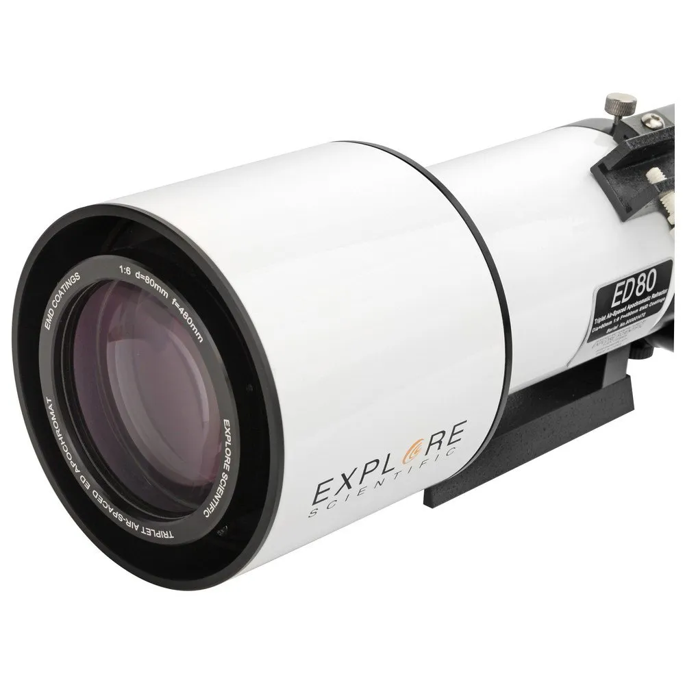 Bresser Ed Apo F/6 Fcd-100 Alu Hex Teleskopkikker 80 Mm, Black / white, One Size