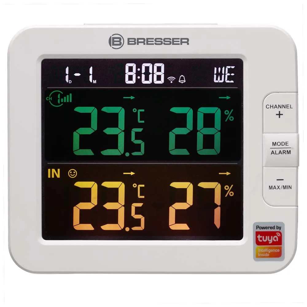 Bresser Meteo Tuya Smart Termometer Og Hygrometer, White, One Size Bresser Meteo Tuya Smart Termometer Og Hygrometer, White, One Size