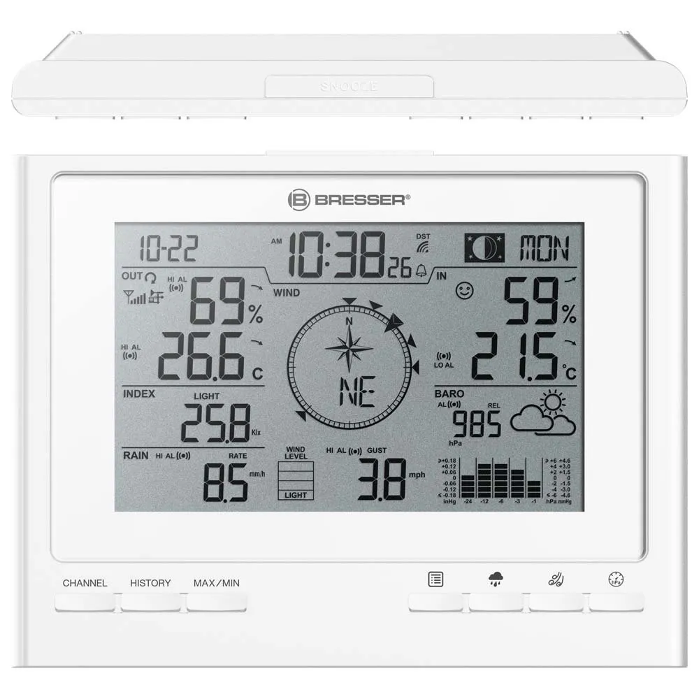 Bresser Meteo Wifi 7 In 1 Climatescout Rc Værstasjon, White, One Size, EU Plug 220V Bresser Meteo Wifi 7 In 1 Climatescout Rc Værstasjon, White, One Size, EU Plug 220V