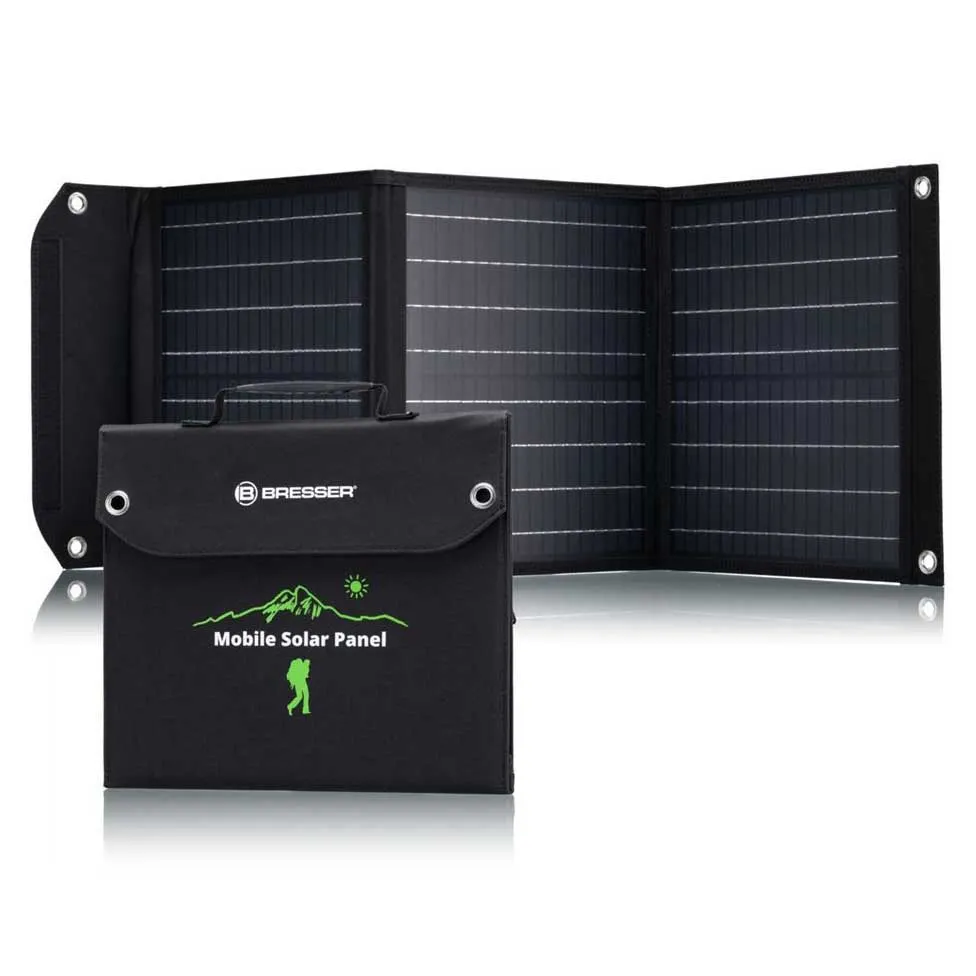 Bresser Mobil Solcellelader 40 Med Usb Dc-utgang, Black, One Size Bresser Mobil Solcellelader 40 Med Usb Dc-utgang, Black, One Size