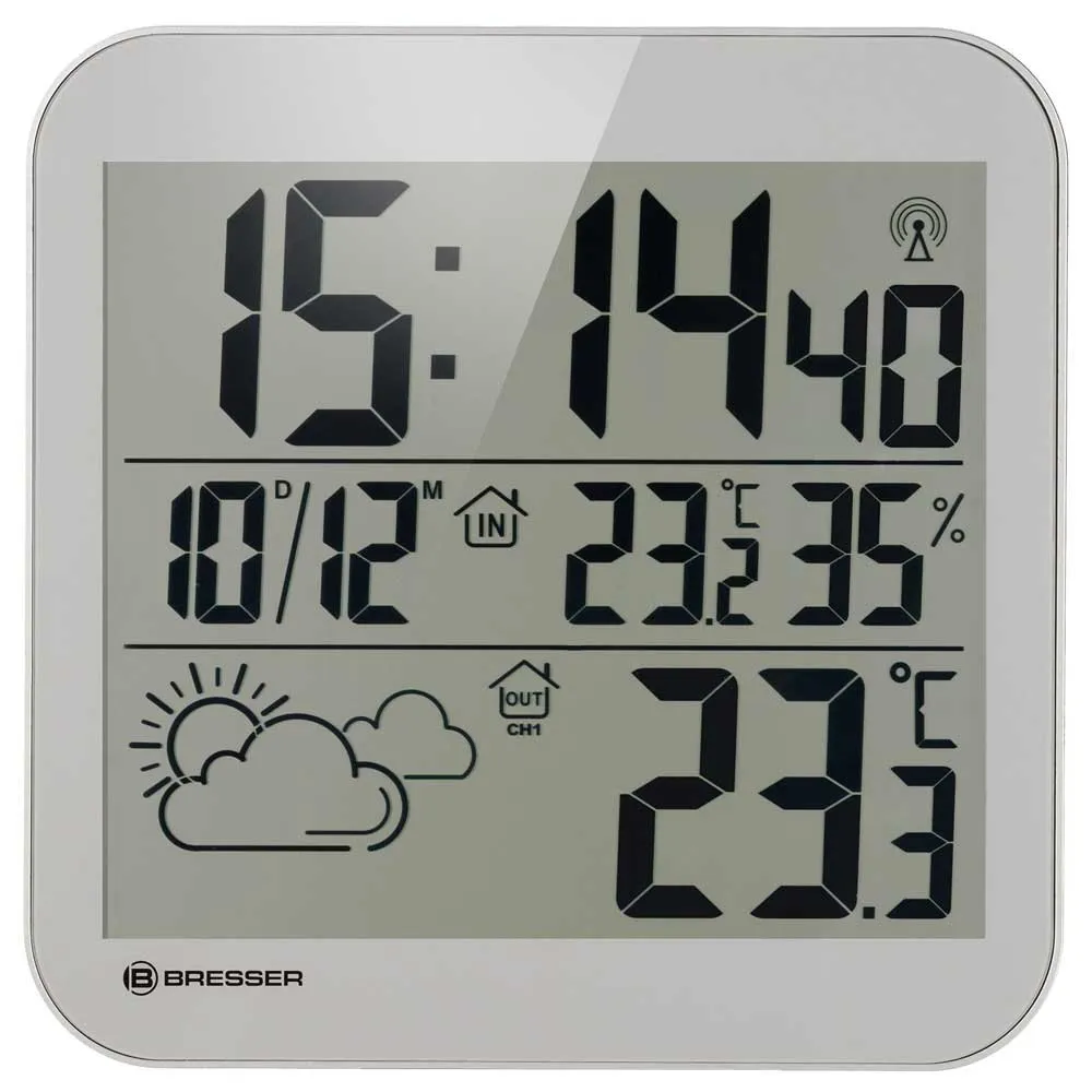 Bresser Mytime Værklokke, Silver, One Size Bresser Mytime Værklokke, Silver, One Size