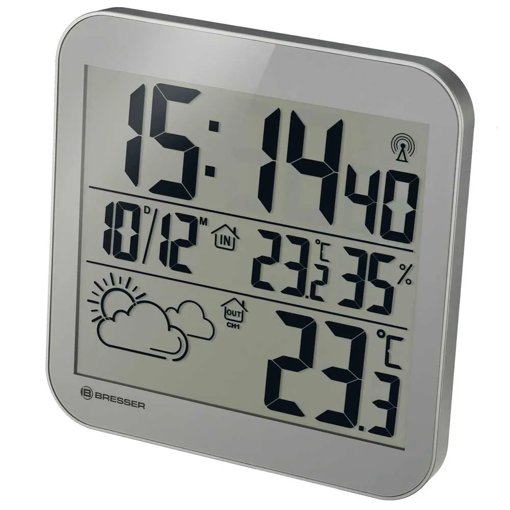 Bresser Mytime Værklokke, Silver, One Size Bresser Mytime Værklokke, Silver, One Size
