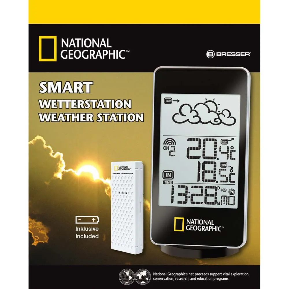 Bresser National Geographic Basic Værstasjon, Black, One Size