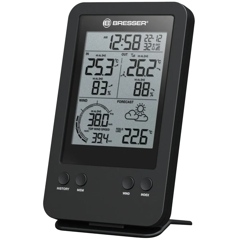 Bresser Profesjonell Vindmåler/anemometer 3-i-1, Black, One Size Bresser Profesjonell Vindmåler/anemometer 3-i-1, Black, One Size