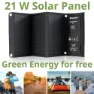 Bresser Solar Usb Dc Output Mobile 21w Lader, Black / grey, One Size