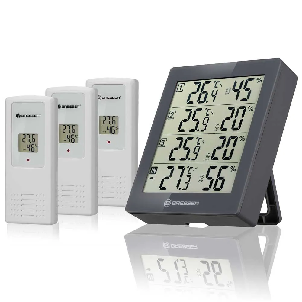 Bresser Temeo Higro Quadro 4 Værstasjon 3 Enheter Bresser Temeo Higro Quadro 4 Værstasjon 3 Enheter