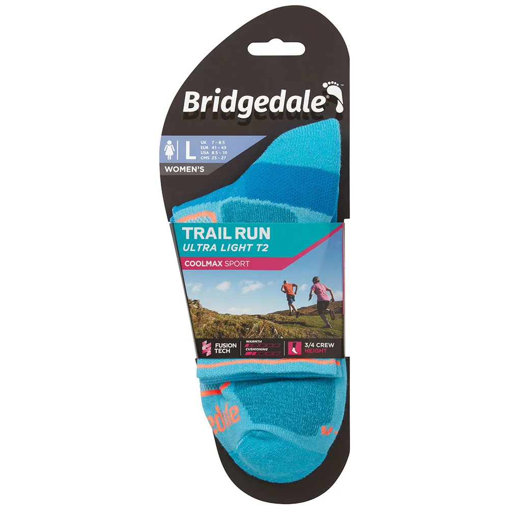 Bridgedale Ultralight T2 Coolmax® Sport 3/4 Crew Sokker female Bridgedale Ultralight T2 Coolmax® Sport 3/4 Crew Sokker female