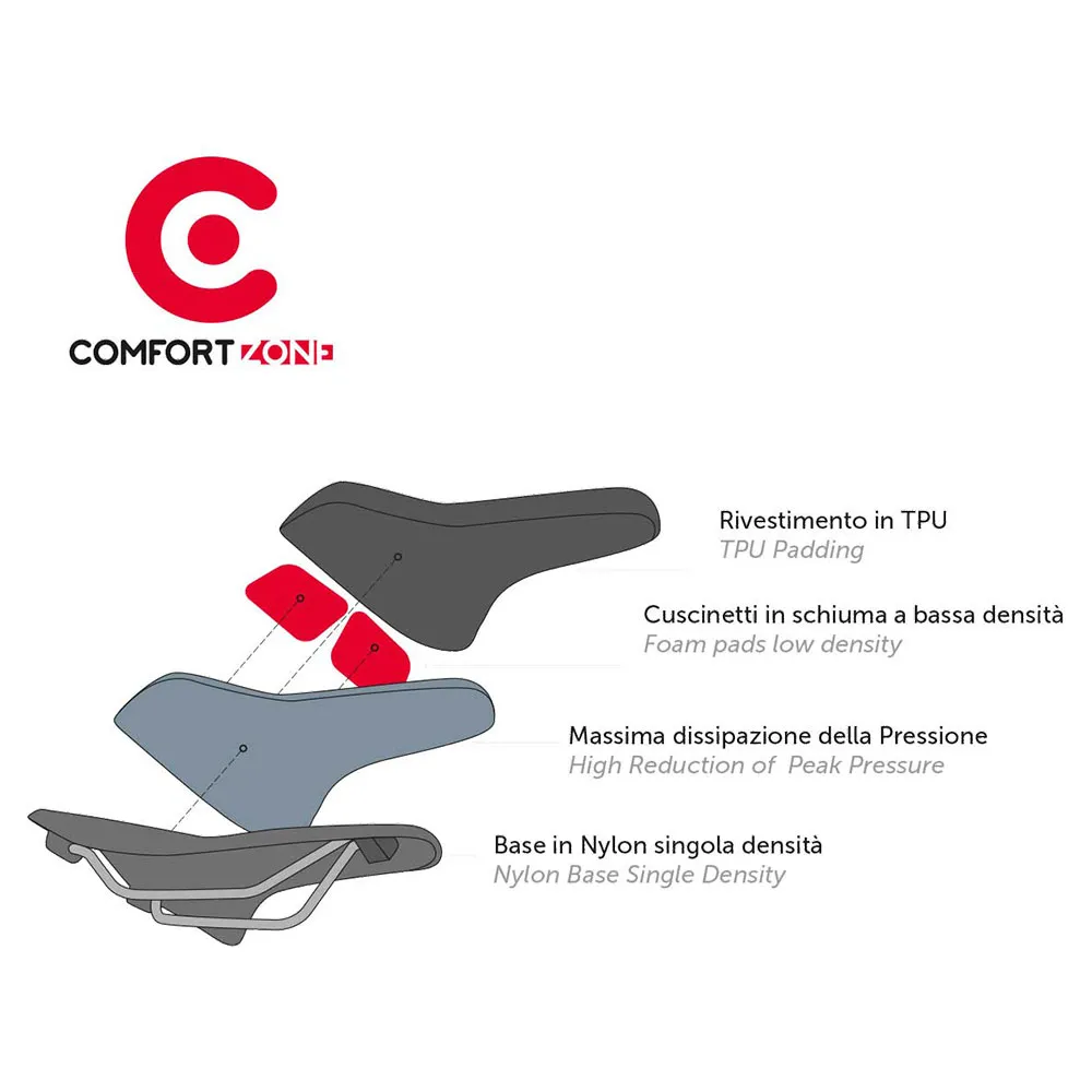 Brn Comfort Zone Sport Sykkelsete, Black, 160mm