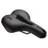 Brn Dynamic City Gel Sykkelsete, Black / orange, 185mm