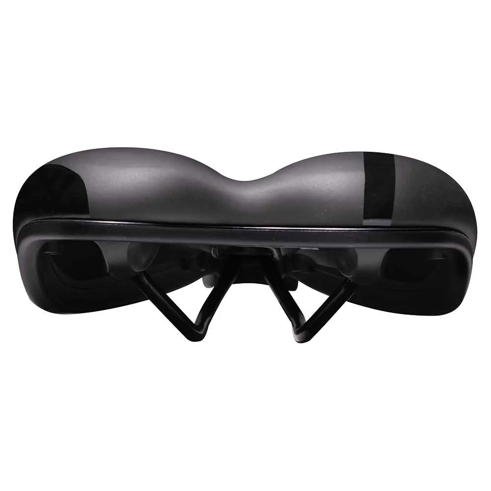 Brn Dynamic City Gel Sykkelsete, Black / orange, 185mm