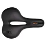 Brn Dynamic City Gel Sykkelsete, Black / orange, 185mm