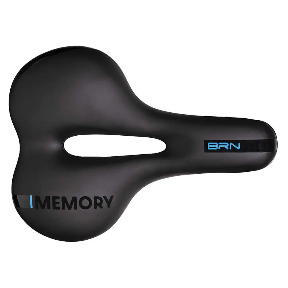 Brn Dynamic City Memory Sykkelsete, Black / light blue, 185mm Brn Dynamic City Memory Sykkelsete, Black / light blue, 185mm