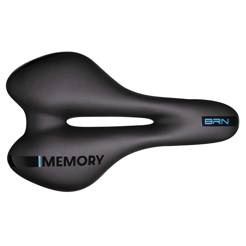 Brn Dynamic Sport Memory Sykkelsete, Black / light blue, 155mm