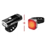 Brn Jumbo+cube Sykkellyktesett, Black / white / red, One Size