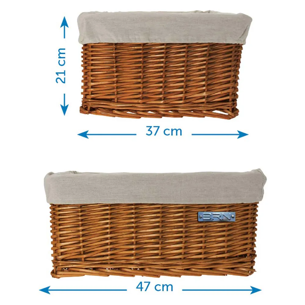 Brn Maxi Wicker Kurv, Brown, One Size