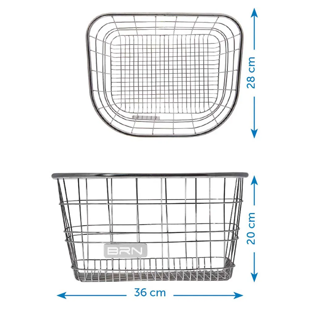 Brn Metal Frontkurv, Silver, One Size