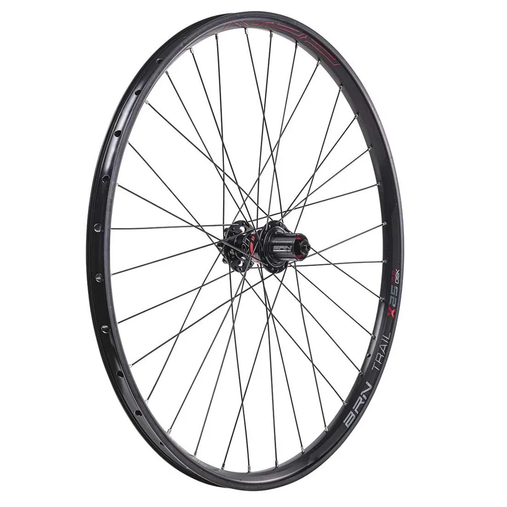 Brn Trail X25 27.5´´ 8/11s Tubeless Mtb-hjulsett, Black, 12 x 100/12 x 135/142mm, Shimano/Sram HG