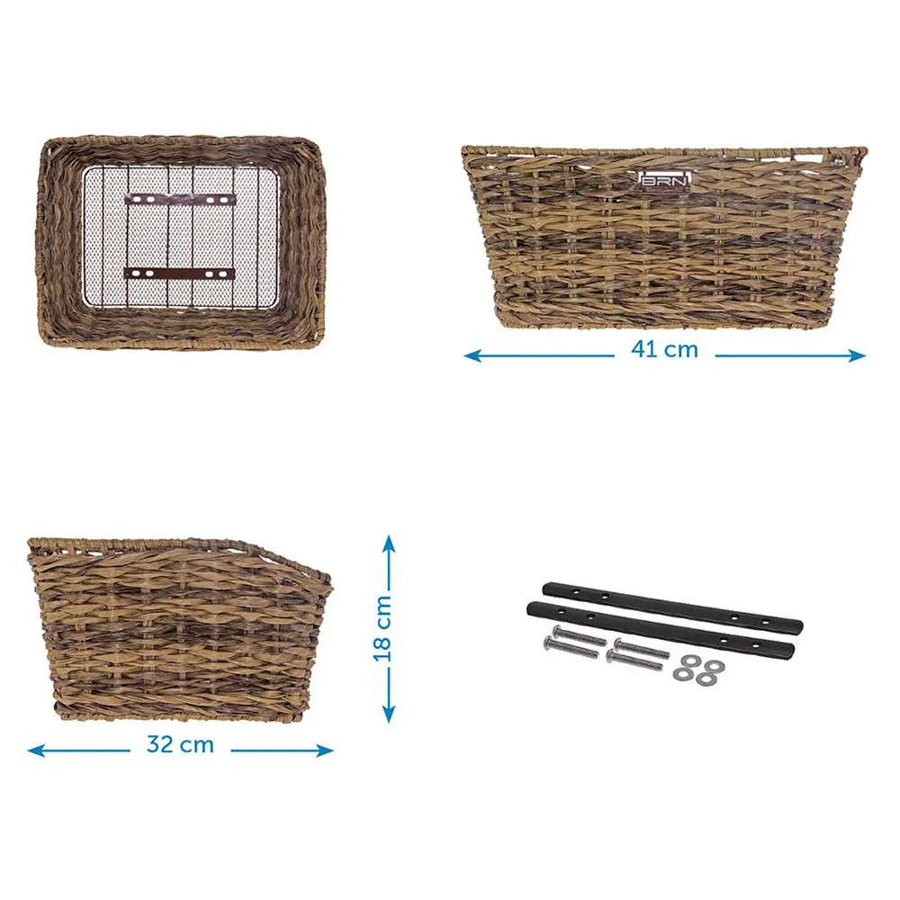 Brn Vintage Eco Rattan Kurv