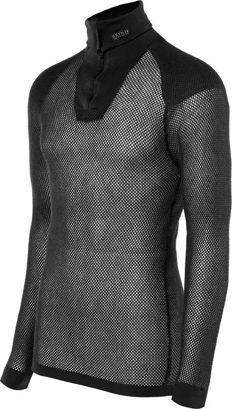 Brynje Unisex Wool Thermo Zip Polo With Inlay